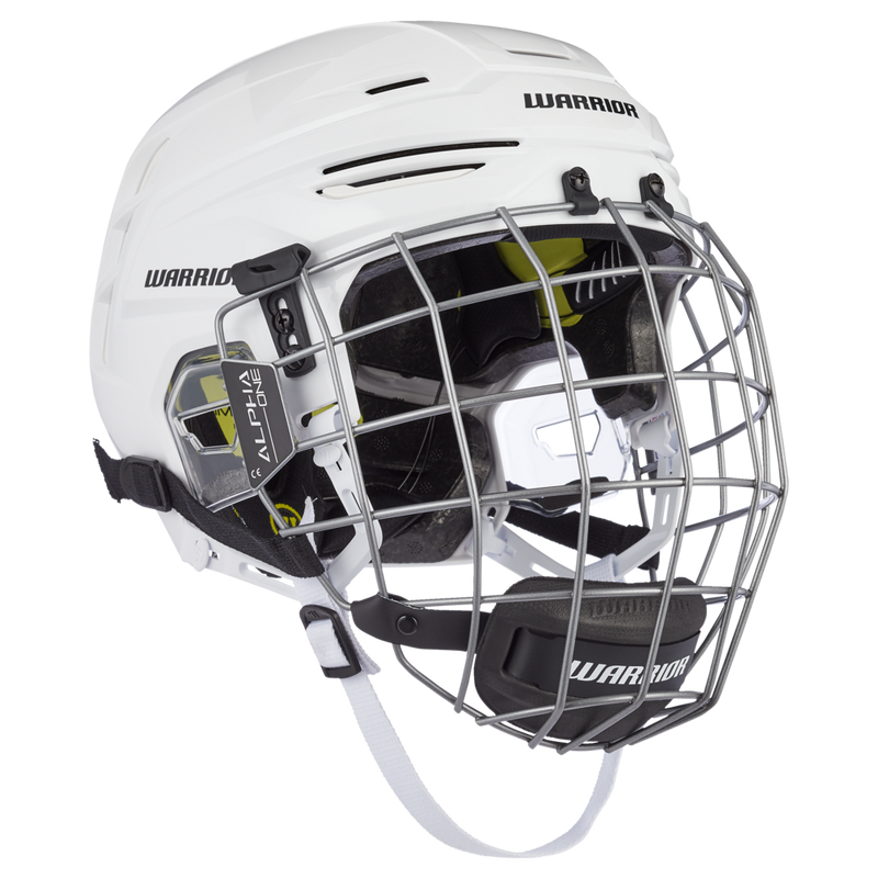 Alpha Pro Senior Hockey Helmet & Cage Combo, White C4857