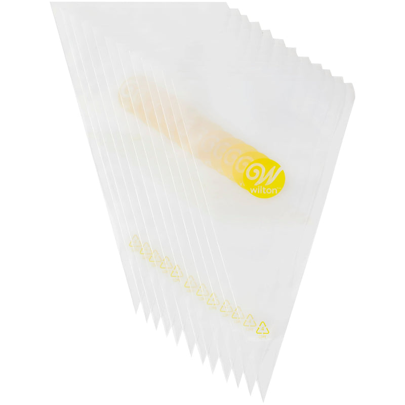 Disposable Piping Decorating Bag, Clear, 12-pk, for Baking/Cake Decoration J6988