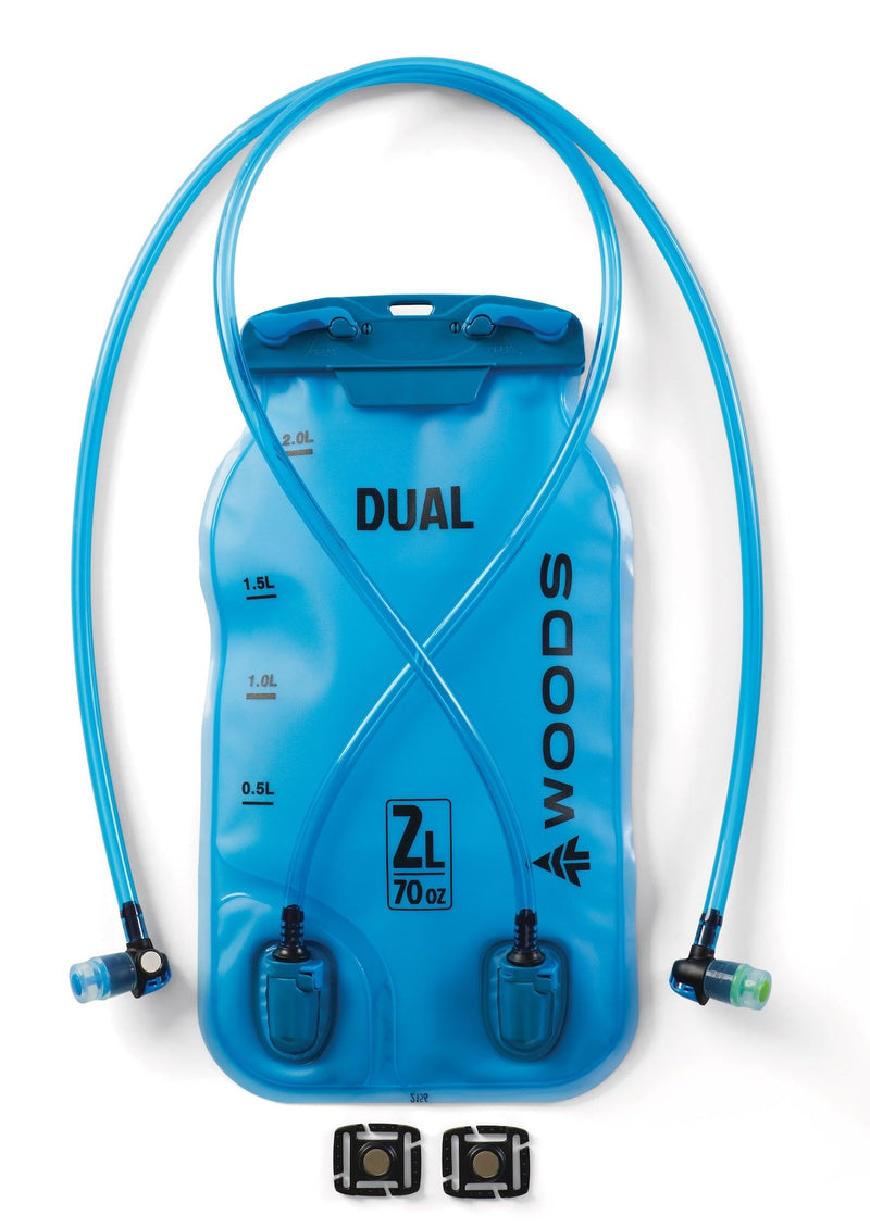 DUAL-COMPARTMENT Water Hydration Reservoir/Bladder, Hiking and Outdoor Sports, 2 x 1-L Compartments D4940